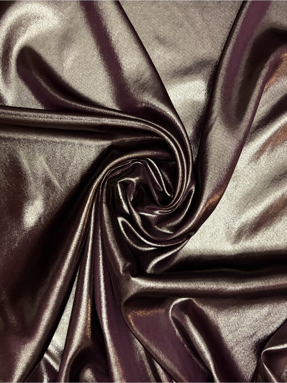 100% Pure Silk Metallic Foil Chiffon - made in Italy - 1.4 yards, 44”